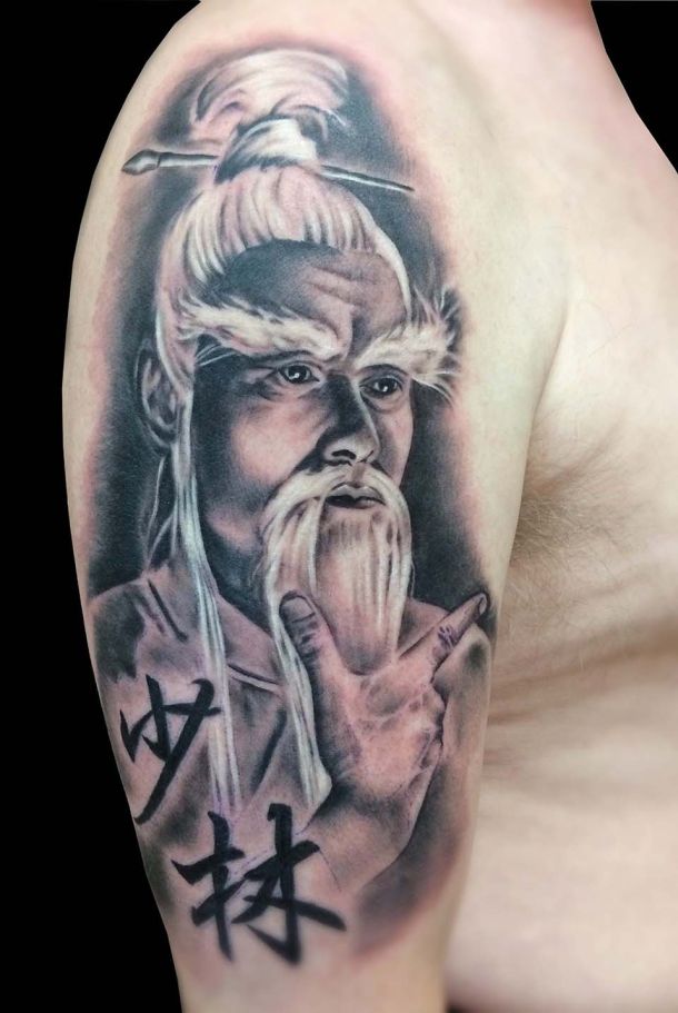 Mandarin auf dem Arm, Tattoo-Design