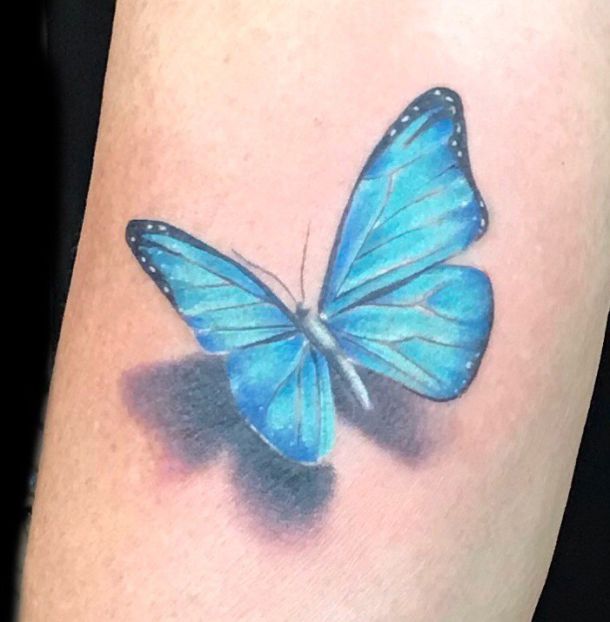 Schmeterling auf dem Arm, Tattoo-Design
