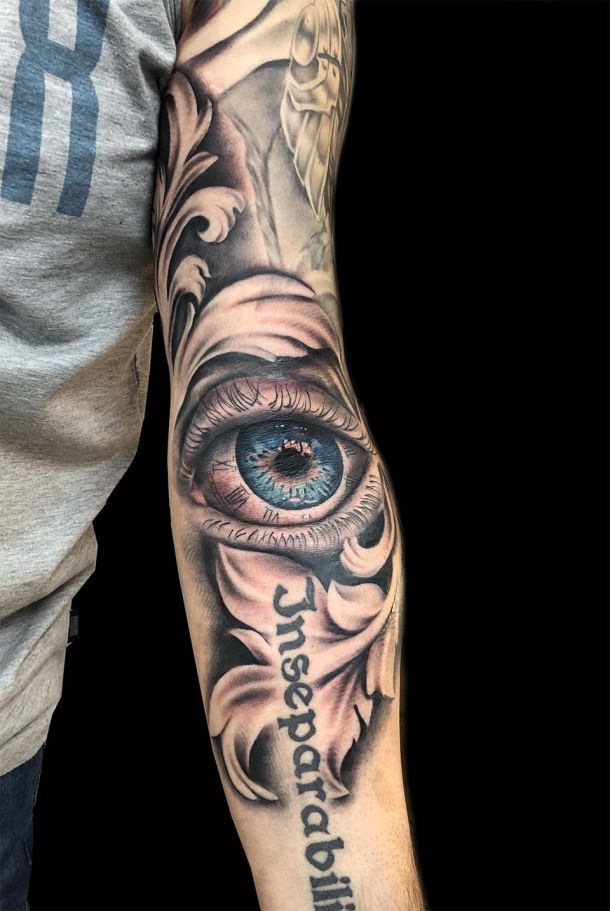 Auge auf dem Arm Tattoo-Design
