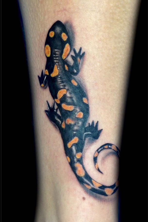 Eidechse auf dem Arm, Tattoo-Design