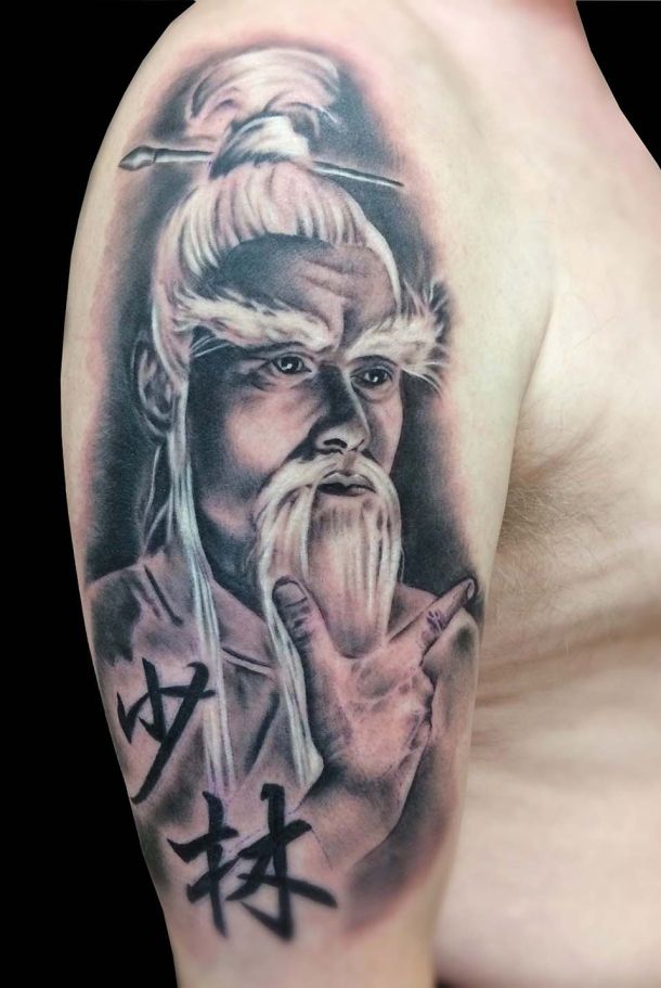 Mandarin auf dem Arm, Tattoo-Design